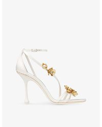 Jimmy Choo - Zea 96 Satin Heeled Sandals - Lyst