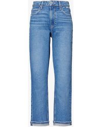PAIGE - Brigitte Slim-leg High-rise Denim-blend Jeans - Lyst