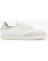AllSaints - Thelma Logo-embossed Low-top Leather Trainers - Lyst