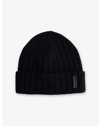 Emporio Armani - Ribbed Wool And Cashmere Beanie Hat - Lyst