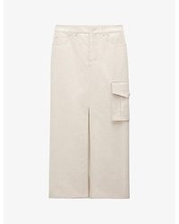Filippa K - Patch-pocket Cotton And Linen Maxi Skirt - Lyst