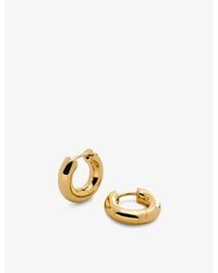 Monica Vinader - Essential Click 18Ct Vermeil Sterling- Huggie Earrings - Lyst