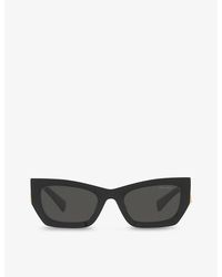 Miu Miu - Mu 09ws Rectangle-frame Acetate Sunglasses - Lyst
