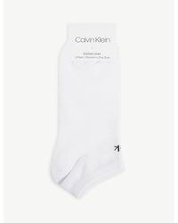 Calvin Klein - Logo-embroidered Cotton-blend Socks Pack Of Three - Lyst