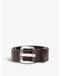 DIESEL - B-Star Logo-Embossed Leather Belt - Lyst