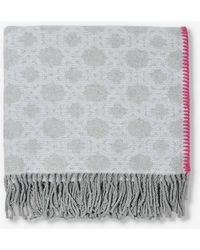 Maje - Monogram-pattern Cotton-blend Scarf - Lyst