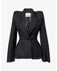 MATIERES FECALES - Madame Single-Breasted Wool Blazer - Lyst