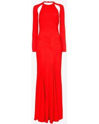 Givenchy - Open-back Flared-hem Stretch-woven Maxi Dress - Lyst