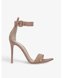 Gianvito Rossi - Portofino Open-Toe Leather Heeled Sandals - Lyst