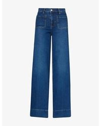 FRAME - Le Slim Palazzo Long Stretch-Denim Jeans - Lyst