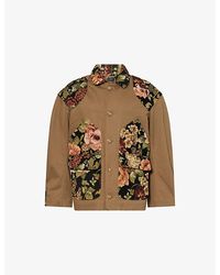 Simone Rocha - Floral-Print Patchwork Cotton Field Jacket - Lyst