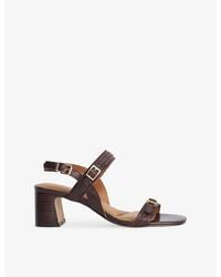 Dune - Jiving Leather Heeled Sandals - Lyst
