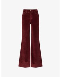 Rag & Bone - Skylar High-Rise Corduroy Cotton And Modal-Blend Trousers - Lyst