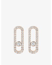 Messika - Move Uno Pavé 18Ct And 0.66Ct Diamond Earrings - Lyst