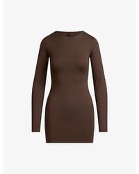 Skims - Smooth Layers Crewneck Modal-Jersey Mini Dress - Lyst