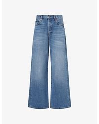 FRAME - The Pixie Wide-Leg Denim Jeans - Lyst