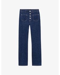Maje - Bootcut High-Rise Denim Jeans - Lyst