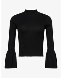 CFCL - Soft Portrait Bell-Sleeve Knitted Top - Lyst