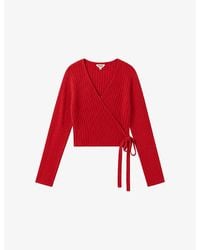OMNES - Soleil Wrap Knitted Cotton Top - Lyst