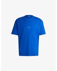HUGO - Logo-Print Relaxed-Fit Cotton T-Shirt - Lyst