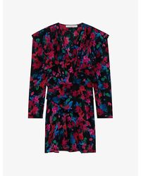 IRO - Masca Floral-print Silk Mini Dress - Lyst