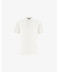 BOGGI - Slim-Fit Short-Sleeve Cotton And Silk-Blend Polo - Lyst