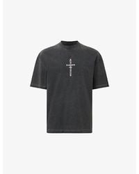 AllSaints - Knox Logo-Print Short-Sleeve Cotton T-Shirt - Lyst