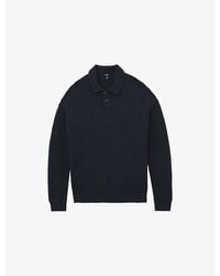 Reiss - Elm Long-Sleeved Wool-Blend Polo Jumper - Lyst