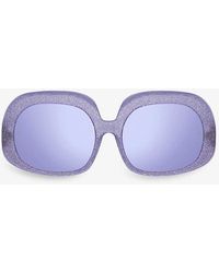 Linda Farrow - Lea Oversized Round-frame Acetate Sunglasses - Lyst