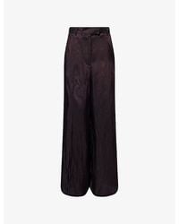Dries Van Noten - Stripe-Print Wide-Leg Woven Trousers - Lyst