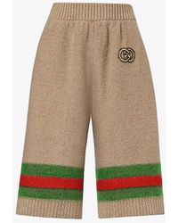 Gucci - Striped Wide-leg Regular-fit Mohair Wool-blend Knitted Trouser - Lyst