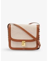 Soeur - Bellissima Maxi Canvas And Leather Cross Body Bag - Lyst