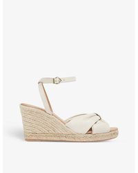 LK Bennett - Angela Leather Espadrille Sandals - Lyst