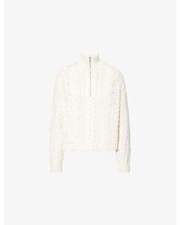 Jenni Kayne - Cable-Knit Half-Zip Cotton Jumper - Lyst