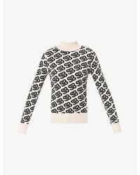 Sweaty Betty - Sb-Logo High-Neck Cotton And Wool-Blend Ski Mid-Layer Top - Lyst