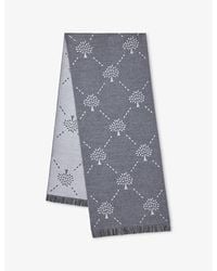 Mulberry - Diamond Tree Jacquard Wool Scarf - Lyst