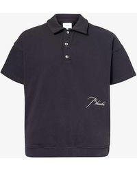 Rhude - Logo-embroidered Relaxed-fit Cotton-piqué Polo Shirt - Lyst