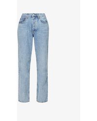 Agolde - Lana Straight-leg Mid-rise Organic-cotton Denim Jeans - Lyst