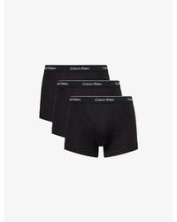 Calvin Klein - Branded-Waistband Pack Of Three Cotton Trunks - Lyst