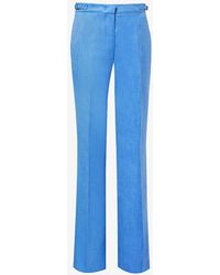 Gabriela Hearst - Vesta High-rise Straight-leg Wool, Silk And Linen-blend Trousers - Lyst