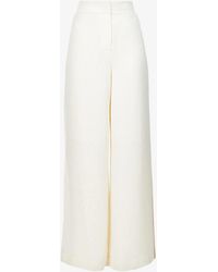 Ted Baker Sasscha Wide-leg High-rise Woven Trousers - White