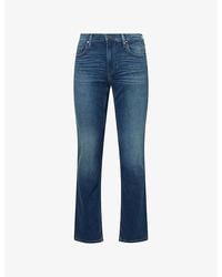 PAIGE - Normandie Straight-Leg Stretch-Denim Jeans - Lyst