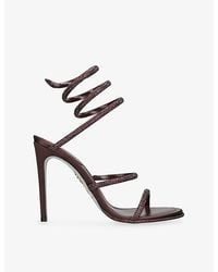 Rene Caovilla - Cleo 105 Jewel-Embellished Leather Heeled Sandals - Lyst