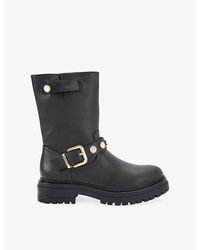 Carvela Kurt Geiger - Headline Coin Faux-Leather Ankle Boots - Lyst