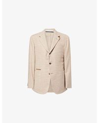 dunhill - Houndstooth Single-Breasted Wool Jacket - Lyst