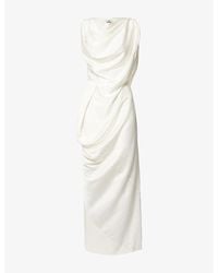 Vivienne Westwood - Long Fond Draped Woven Maxi Dress - Lyst