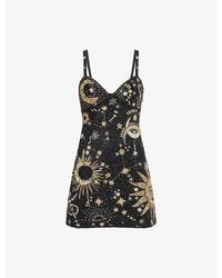 Oceanus - Celestial Star Beaded Mini Dress - Lyst