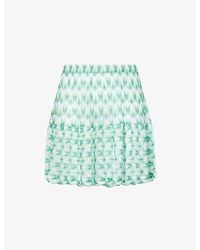 Missoni - Floral-Print Knitted Mini Skirt - Lyst