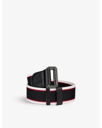 Christian Louboutin - F.a.v Stripe-embellished Canvas And Leather Belt - Lyst