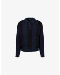 Obey - Textured Rugby Cotton-Knit Polo Jumper - Lyst